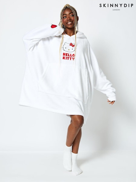 Hello Kitty x Skinnydip Blanket Hoodie in White (E93755) | £38