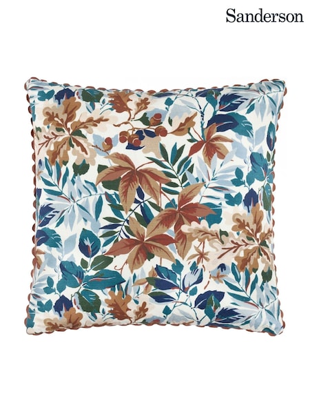Sanderson Russet or Ink Robins Wood Woodland Flora Scalloped Cushion (E93988) | £30