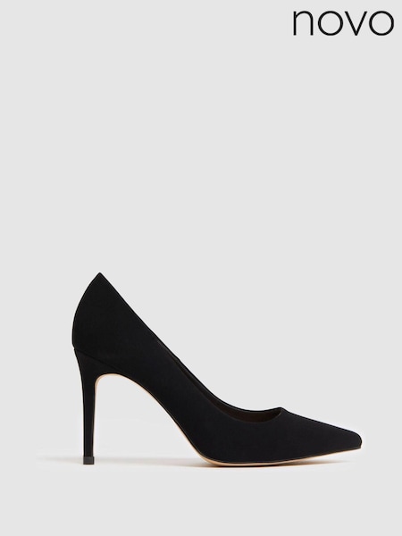 Novo Black Wide Fit Impossible Point Court Shoes (E94076) | £30