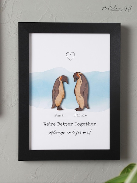 Personalised Penguins Couples Print by No Ordinary Gift (E94470) | £35