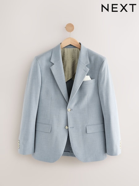 Blue Slim Fit Striped Suit Jacket (E94478) | £89