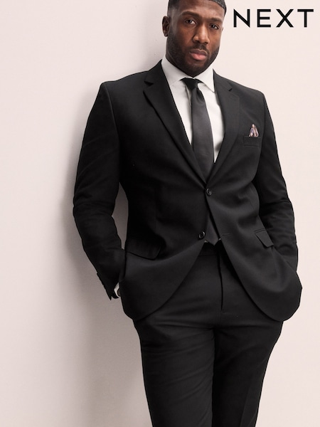 Black Muscle Fit Motionflex Stretch Suit Jacket (E94557) | £89