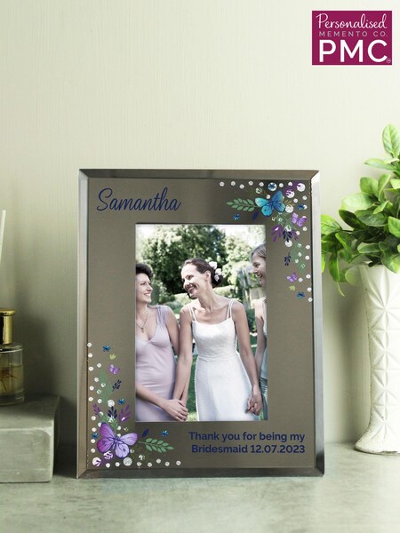 Personalised Butterfly 6 x 4 Glass Photo Frame by PMC (E94603) | £20