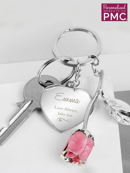 Personalised Rose Keyring by PMC (E94605) | £14
