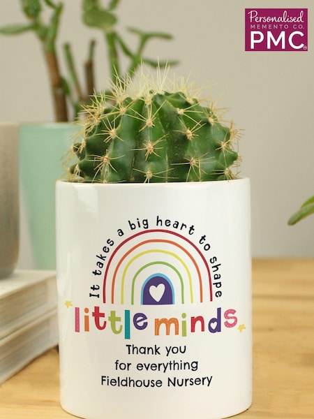 Personalised Teachers Shape Little Minds Ceramic Storage Pot by PMC (E94659) | £15