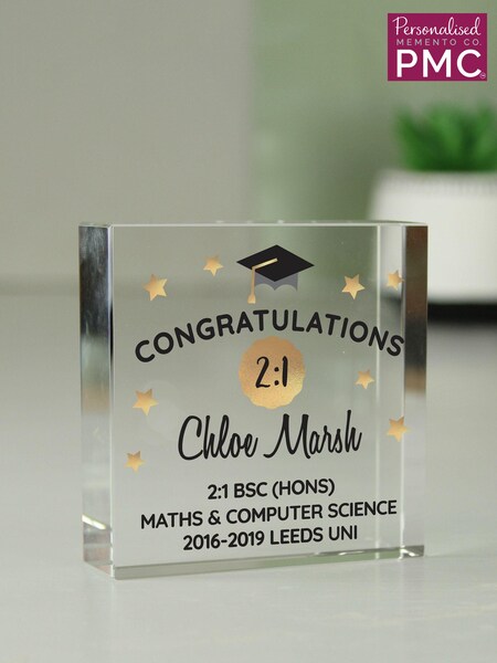 Personalised Graduation Crystal Token Ornament by PMC (E94662) | £17