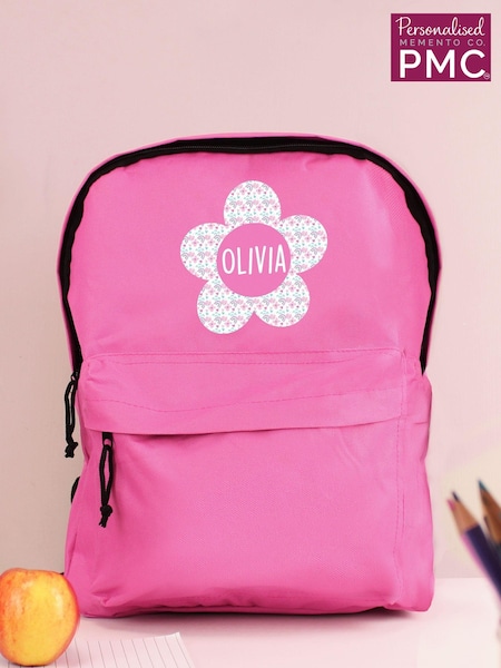 PMC Pink Personalised Flower Backpack (E94663) | £20
