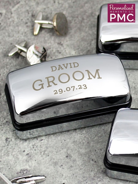 PMC Natural Personalised Cufflink Box (E94664) | £14