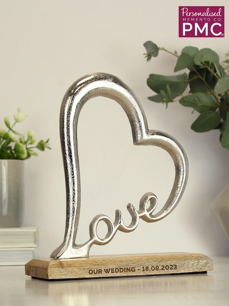Personalised Love Heart Ornament by PMC (E94675) | £25