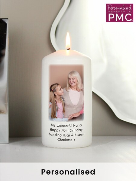 Personalised Photo Upload Pillar Candle by PMC (E94735) | £16