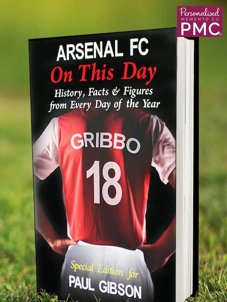 Personalised Arsenal On This Day Book by PMC (E94779) | £20
