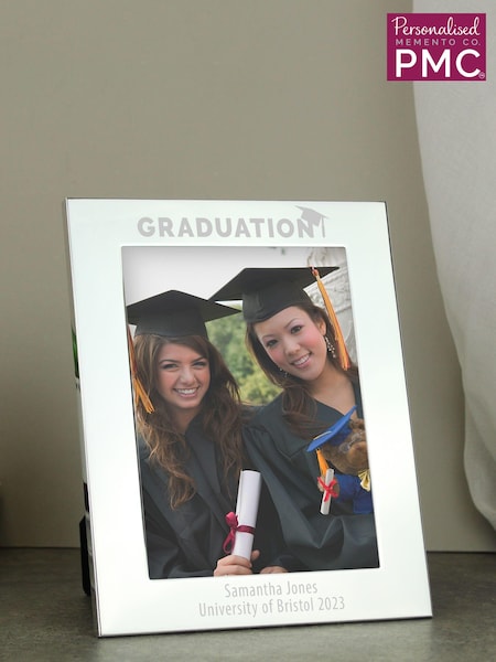 Silver Personalised Graduation 5x7 Photo Frame by PMC (E94787) | £16