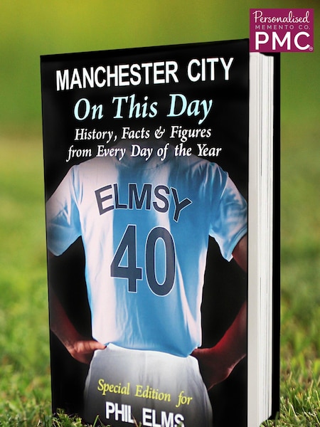 Natural Personalised Manchester City On This Day Book by PMC (E94789) | £20