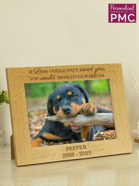 Natural Personalised Pet Memorial 6x4 Photo Frame by PMC (E94801) | £14