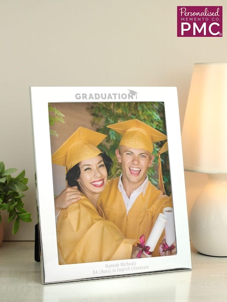 Silver Personalised Graduation 10x8 Photo Frame by PMC (E94813) | £20