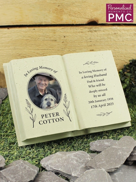 Personalised Memorial Photo Upload Resin Book by PMC (E94814) | £26