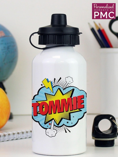 Personalised Superhero Drinks White Bottle by PMC (E94825) | £15
