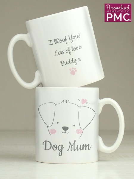 Natural Personalised Dog Mum Mug By PMC (E94858) | £14