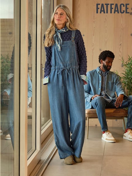 FatFace Jeanie Blue Denim Jumpsuit (E94861) | £79