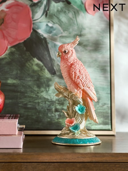 Pink/Gold Cockatoo Bird Ornament (E94879) | £22