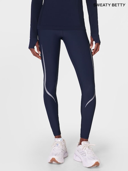 Sweaty Betty Blue Zero Gravity Illuminate Run Tights (E94891) | £95