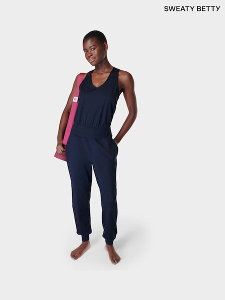 Sweaty Betty Blue Gaia Performance Yoga Jumpsuit (E94892) | £100
