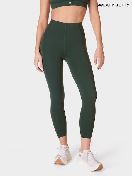 Sweaty Betty Green 7/8 Length Power UltraSculpt High Waist Workout Leggings (E94921) | £88