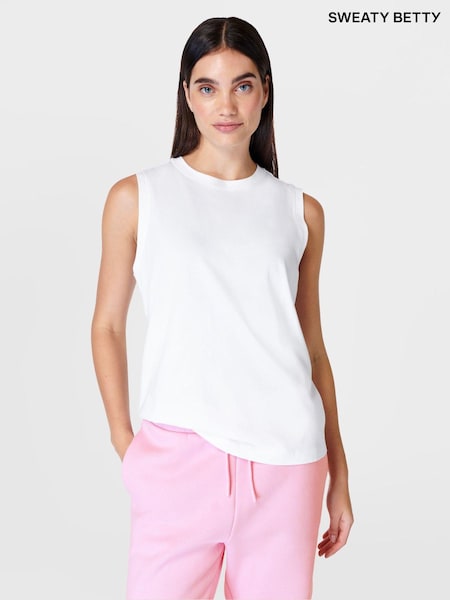 Sweaty Betty White Essential Sleeveless Tank (E94940) | £25
