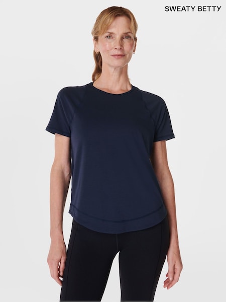 Sweaty Betty Blue Chrome Breathe Easy T-Shirt (E95008) | £55