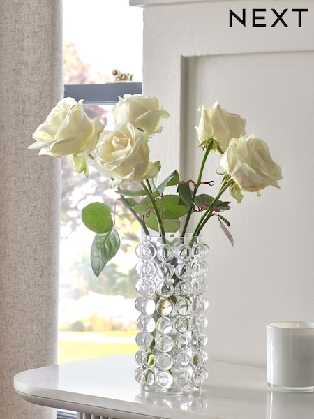 Clear Glass Bobble Vase (E95048) | £14