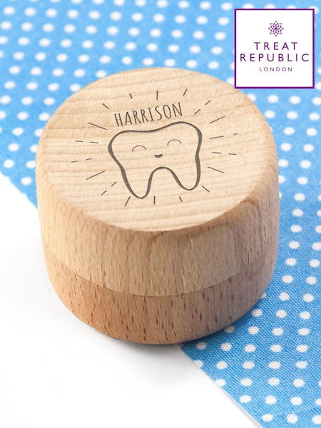 Personalised Happy Smiles Tooth Fairy Keepsake Box by Treat Republic (E95096) | £15