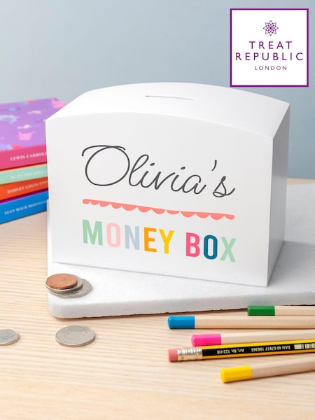 Personalised Colourful Money Box by Treat Republic (E95110) | £18