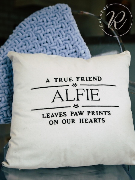 Personalised True Friend 100% Cotton Cushion by RUFF (E95198) | £38