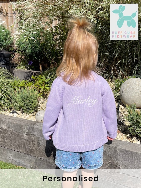 Kids Personalised Knitwear Cardigan by Ruff Cubs Kidswear (E95227) | £46