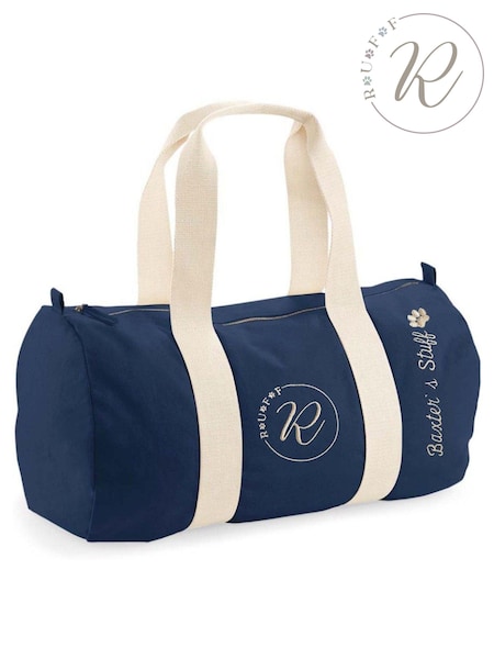 Personalised Organic Barrell Bag by RUFF (E95243) | £44
