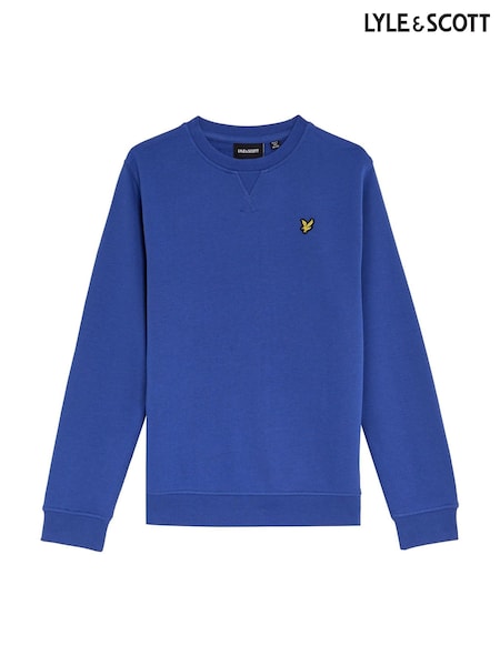 Lyle & Scott Blue Boys Crew Neck Sweatshirt (E95346) | £50