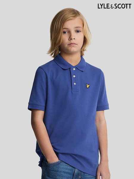 Lyle & Scott Blue Boys Classic Polo Shirt (E95358) | £40