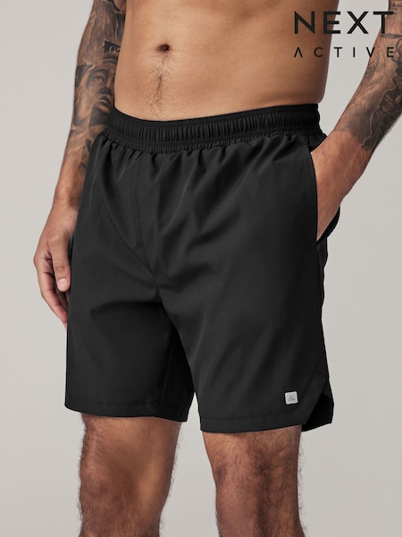 Black Active 9 Inch Gym Sports Shorts (E95671) | £20