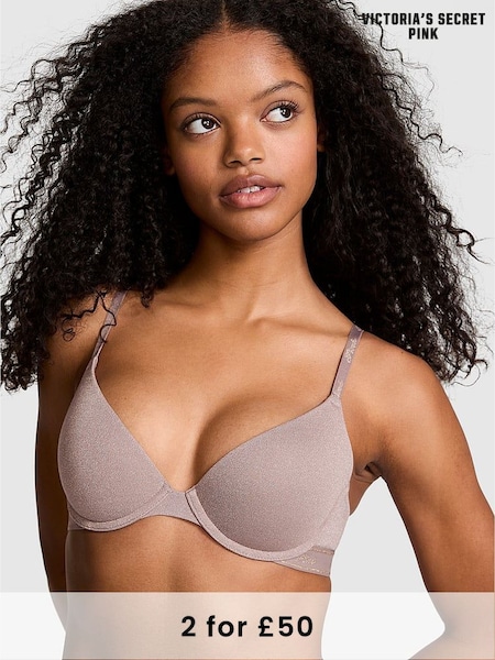 Victoria's Secret PINK Iced Coffee Brown Push Up Bra (E95689) | £29