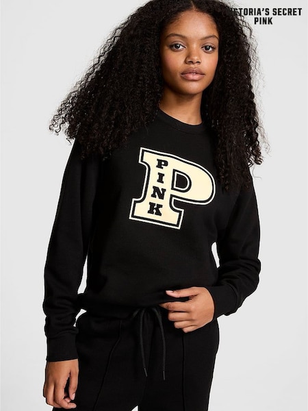 Victoria's Secret PINK Black Fleece Sweatshirt (E95693) | £39