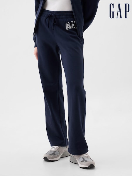 Gap Navy Blue Flared Logo Vintage Fleece-Lined Joggers (E95835) | £30