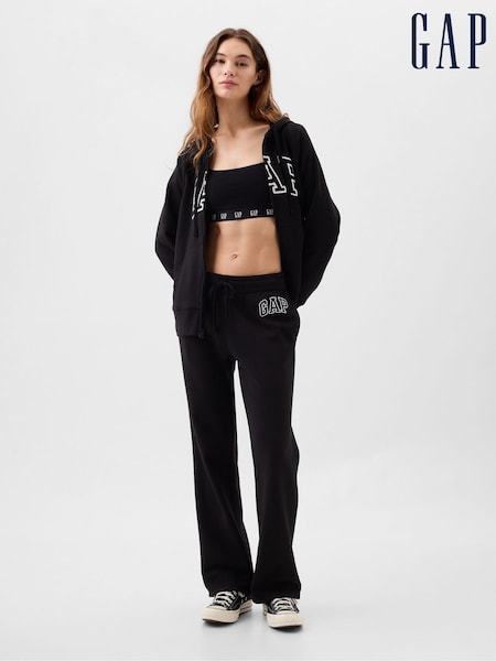 Gap Black Flared Logo Vintage Fleece-Lined Joggers (E95836) | £30