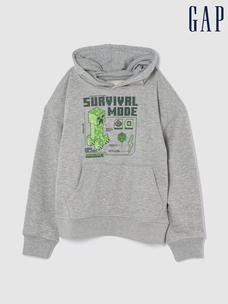 Gap Grey Minecraft Graphic Hoodie (4-13yrs) (E95976) | £17