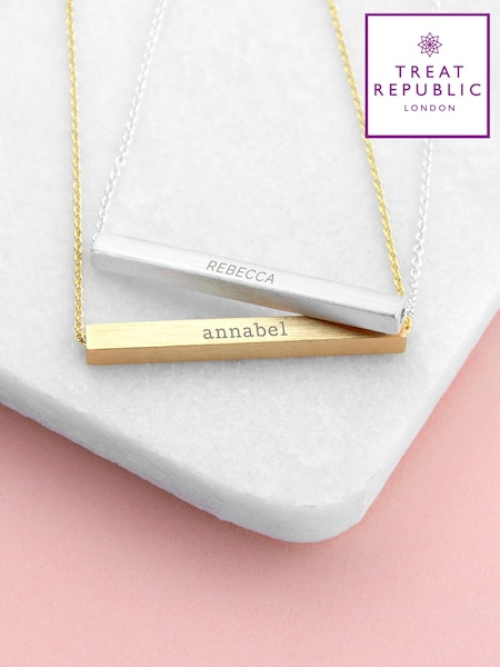 Treat Republic Gold Tone Personalised Necklace (E96018) | £24