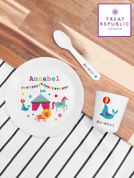 Kids Circus White Dinner Set by Treat Republic (E96025) | £24
