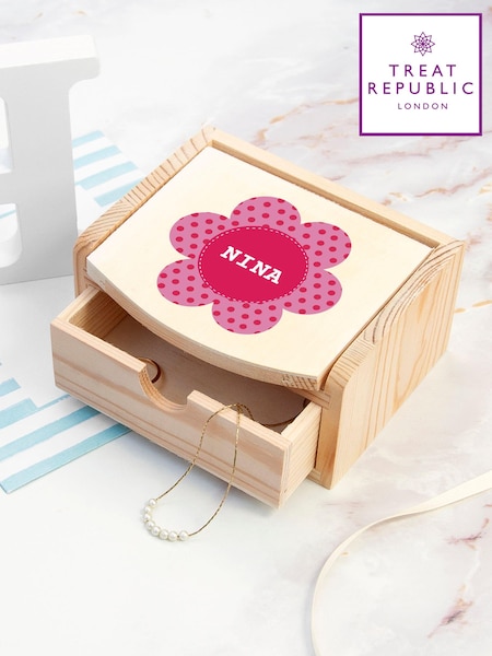 Personalised Kid’s Flower Jewellery Box by Treat Republic (E96026) | £21