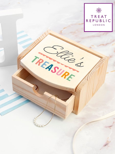 Personalised Kid’s Colourful Jewellery Box by Treat Republic (E96034) | £21