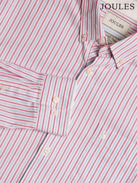 Joules Oxford Red/Blue Stripe Classic Fit Shirt (E96056) | £49.50