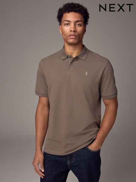 Truffle Regular Fit Short Sleeve Pique Polo Shirt (E96067) | £18