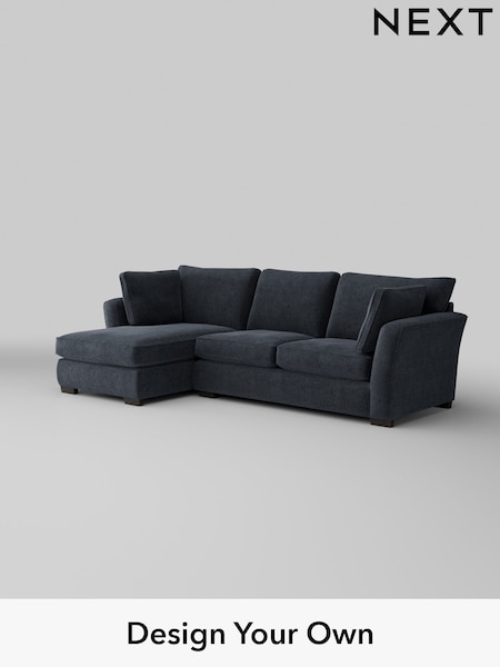Boucle Chenille/Dark Slate Blue Heath Highback (E96202) | £2,099